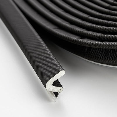 Burlete puerta espuma insonorizante forma Q 60 ft negro