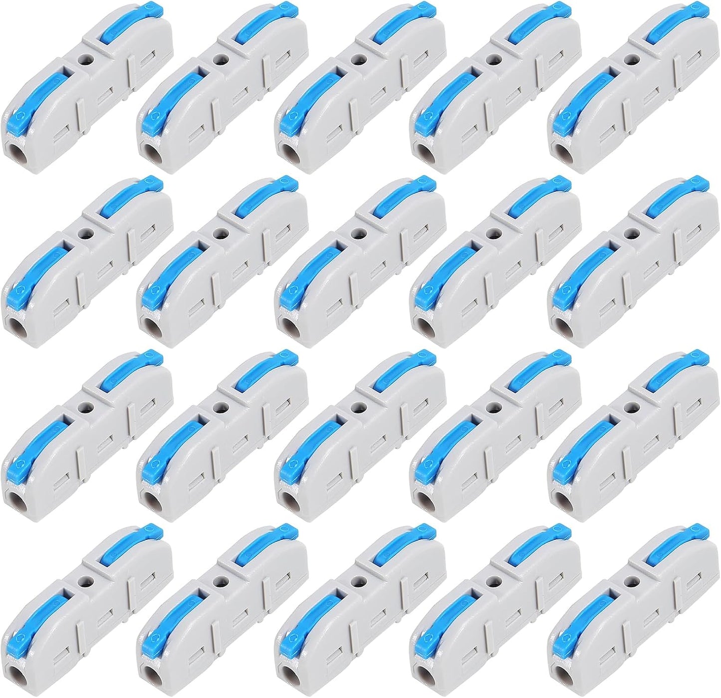 20 Pzas Conectores Cable Palanca 28-12 AWG Azul