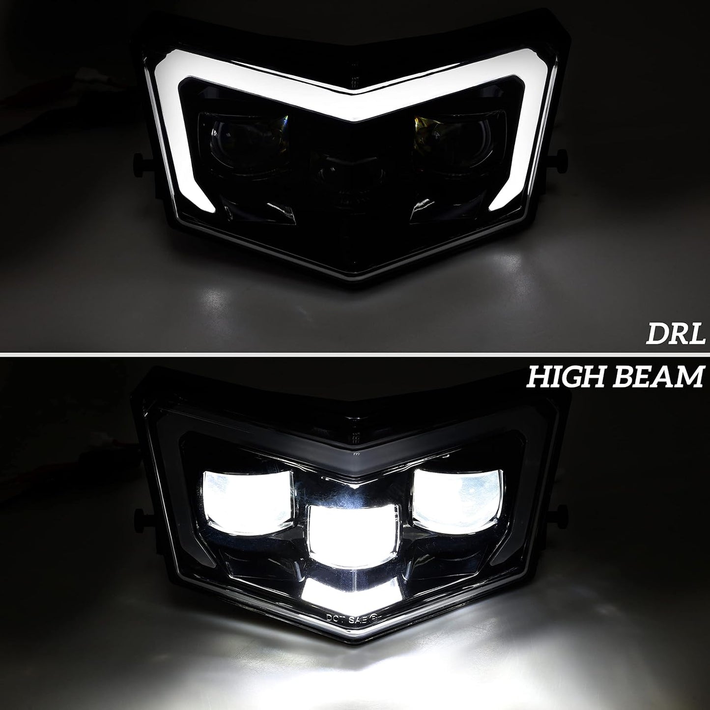 Ensamblaje luz LED Polaris Sportsman 2017-25 con anillos DRL