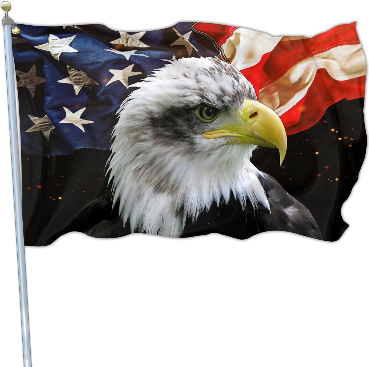 Bandera EE.UU. águila calva 3x5" Día de los Caídos