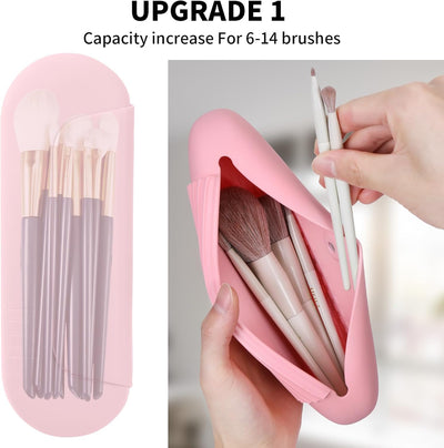 Soporte silicona brochas maquillaje con cierre magnético