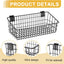 4 Cestas Slatwall 15.8" Metal Resistente Colgantes