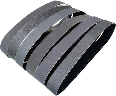 Set 12 correas lijado carburo 2x42pulg 120-1000 granos