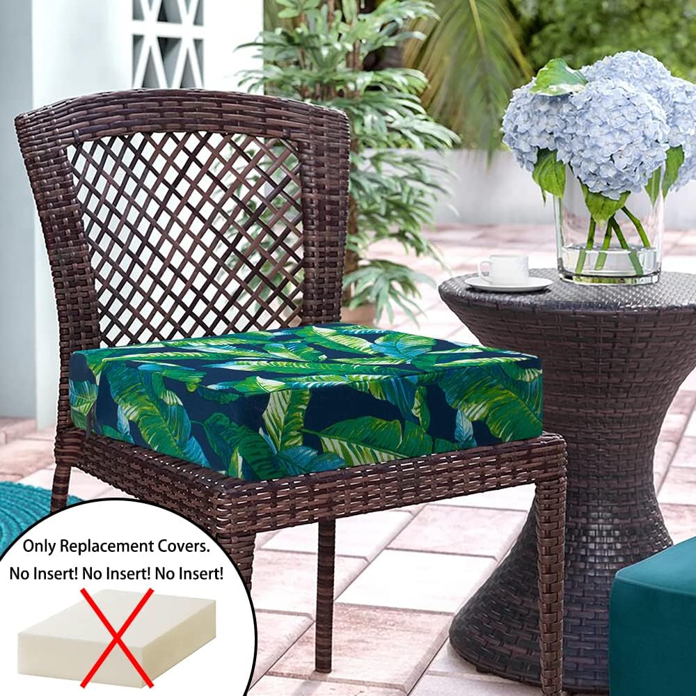 Set 2 fundas cojines patio impermeables 22x20x4