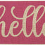 Felpudo Hello Spring rosa 17x29" interior y exterior