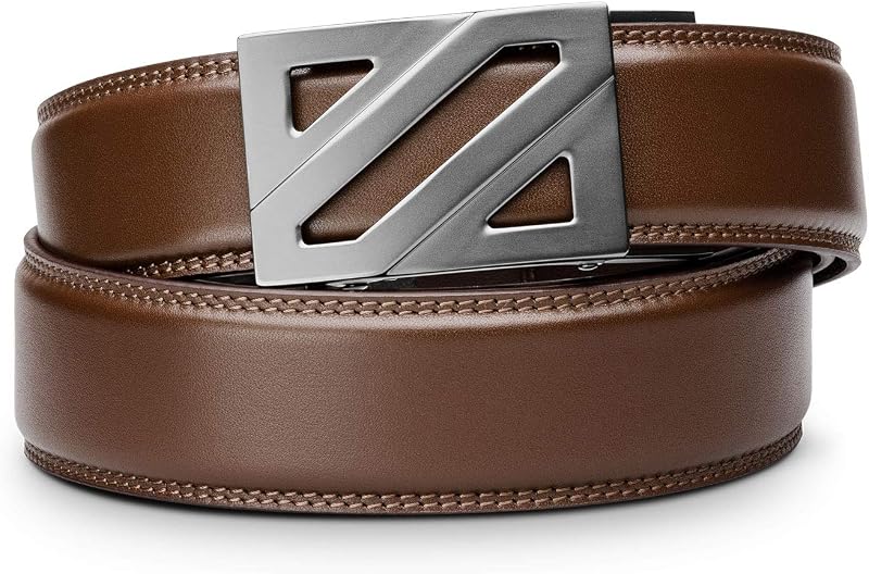 Cinturón cuero grano completo para hombre hebilla aleación