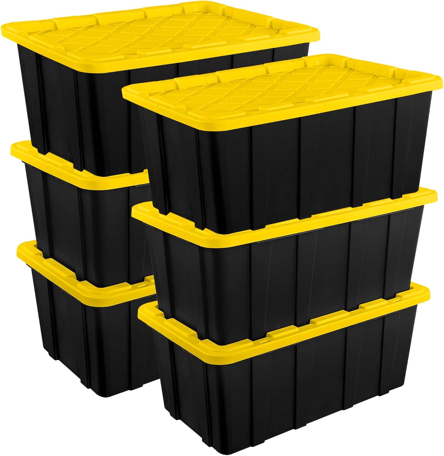 Contenedor 27gal apilable con tapa ajuste presión