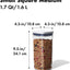 Recipiente hermético POP cuadrado 1.7qt granola