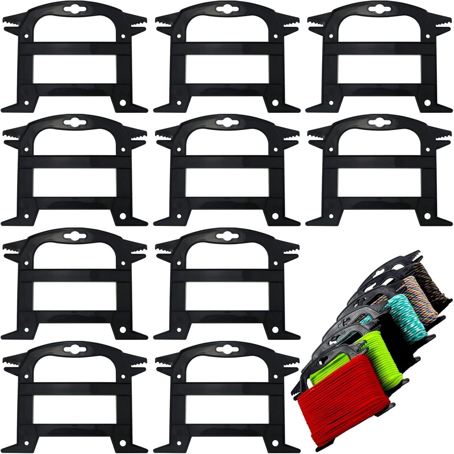 Pack 10 Bobinadoras Cuerda y Organiz. Cuerdas para Pesca