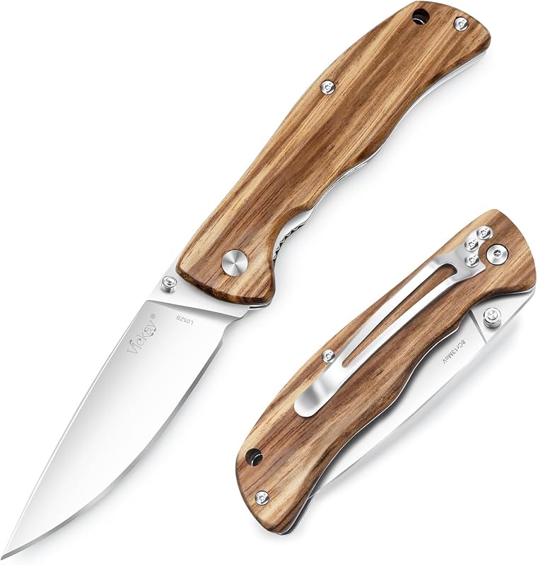 Cuchillo plegable edc acero 8cr13mov mango cebra 3.74pulg