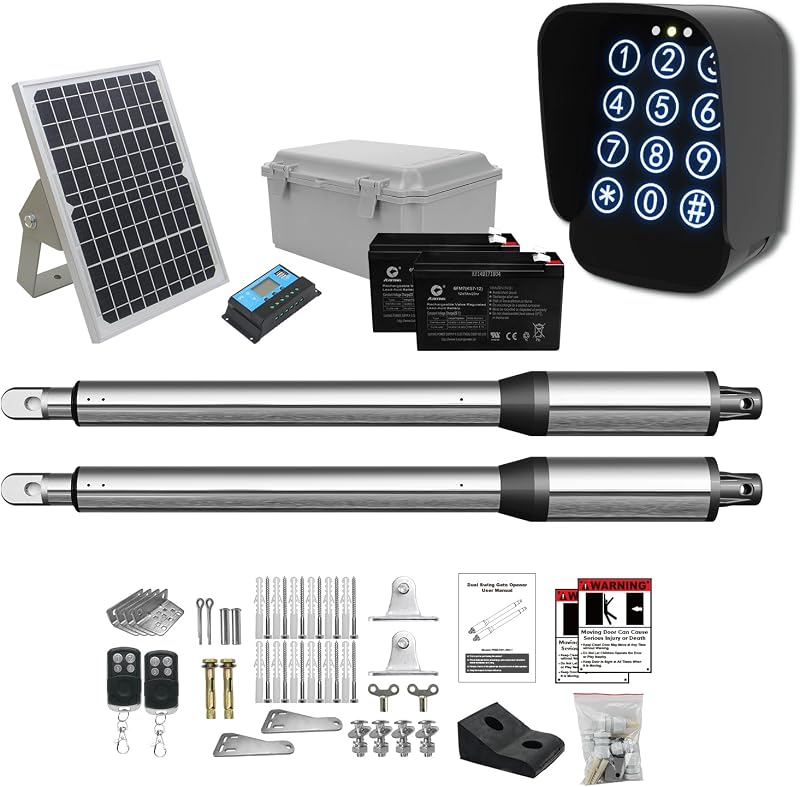 Abridor puerta solar 2 controles remotos 440lb