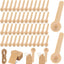 Set 50 cucharas madera para frascos con etiquetas y cuerda
