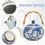 Set té japonés tetera cerámica 4 tazas infusor bambú