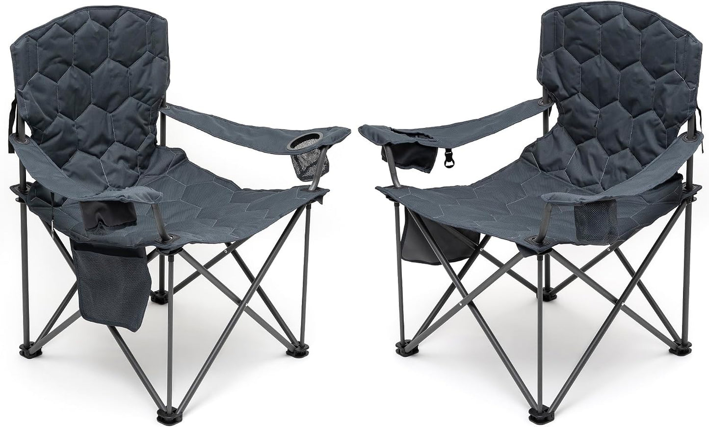 Silla campamento XXL acolchada plegable para personas altas