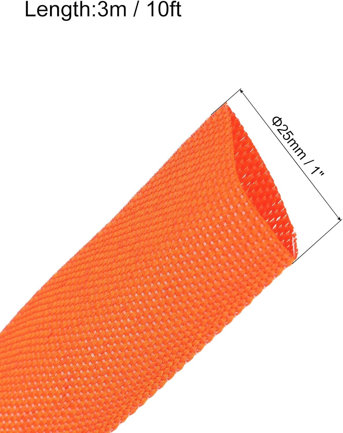 Fundas termorretráctil 1pulg 10ft color naranja 2:1