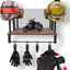 Soporte pared casco motocicleta con espejo y ganchos