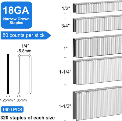 Grapas acero inox surtido 1600 unidades