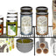 Set 6 organiz. estantes metal ajustables cocina