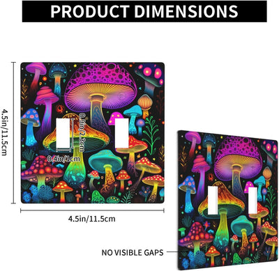 Cubierta interruptor decorador hongo trippy neon