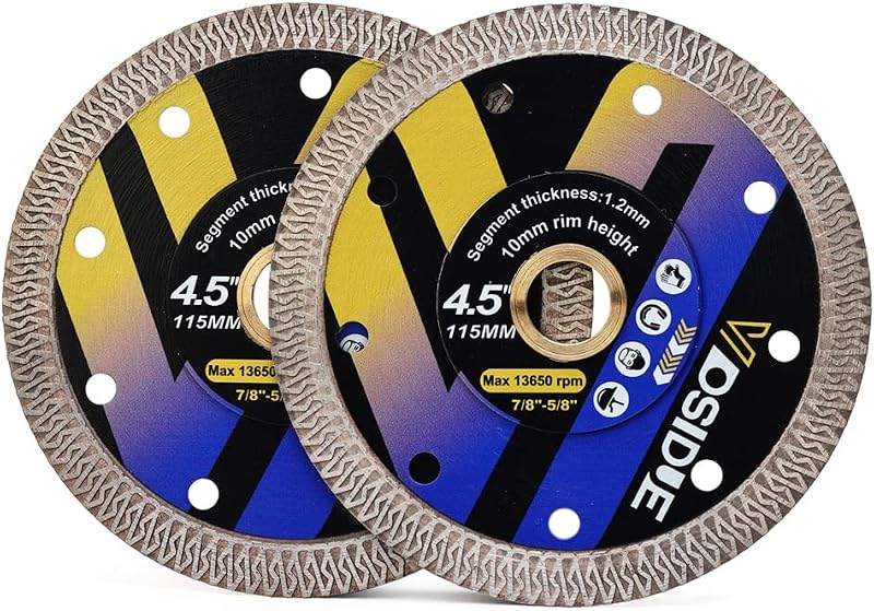 Hoja sierra diamante para azulejos porcelana 4.5pulg
