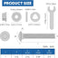 Kit tuercas y pernos acero inox 304 5/16-18x1 pulg