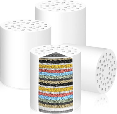 4 Pzas Filtro Ducha Elimina Cloro Metales Pesados Agua Dura