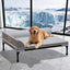 Cama elevada para perros grandes ortopédica con funda lavable malla