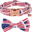 Collar perro bandera USA pajarita ajustable 4 de Julio