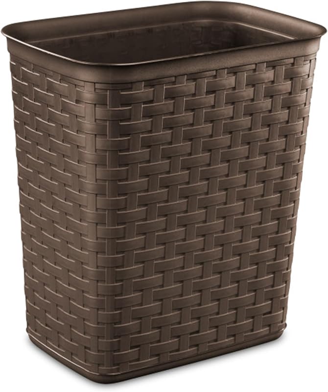 Cubo basura tejido 3.4gal color marrón 18 Uds