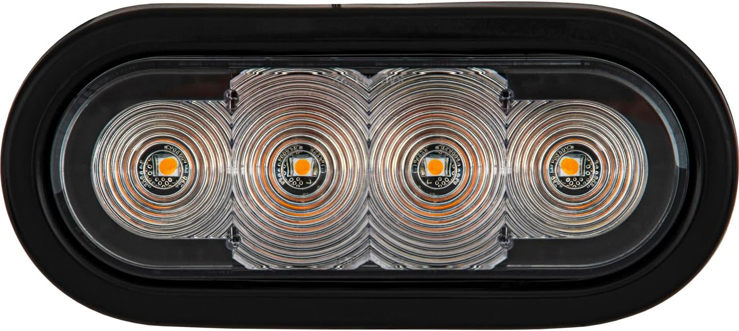 Luz estroboscópica LED ovalada 6" camiones IP67 12-24V