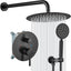 Sistema ducha lluvia 10" grifo bronce alta presión