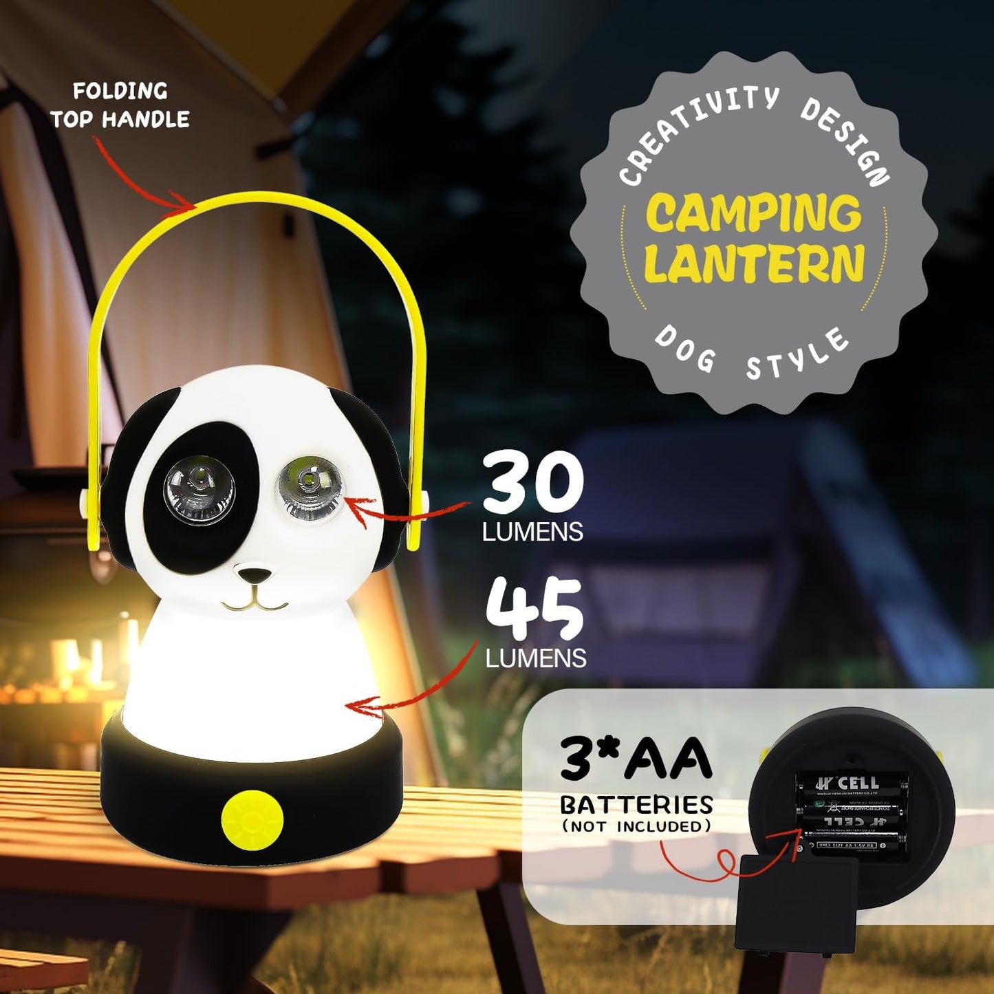 Linterna frontal para niños al aire libre y set LED ligero