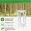Soporte plantas madera parawood 12x12x30pulg blanco