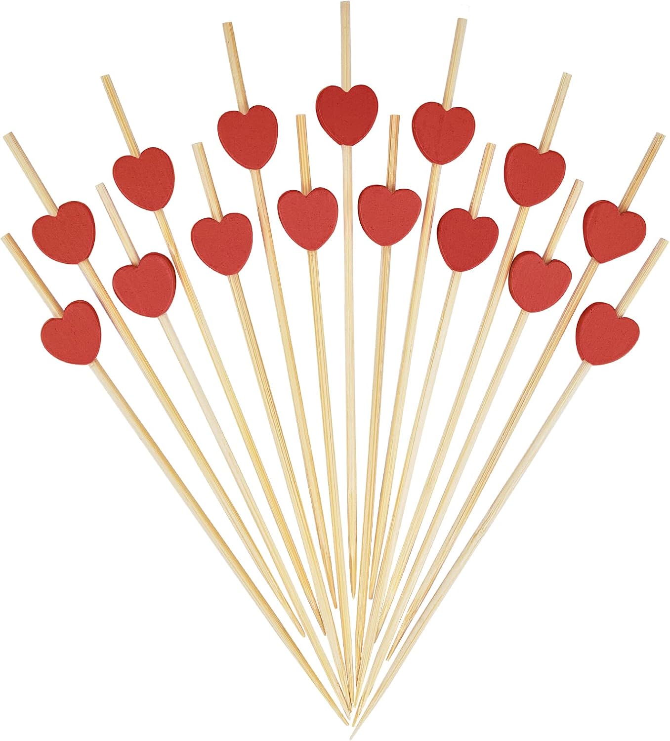 Palillos bambú 4.7pulg para aperitivos boda san valentín