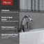 Llave lavabo baño 4pulg 2 manijas 3 agujeros cromo