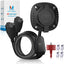 Enchufe CA con cable Y 20" tapa resistente agua negro
