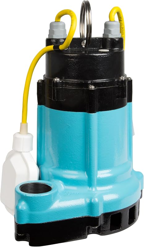 Bomba efluente 1/3 HP 115V 3540 GPH azul con flotador