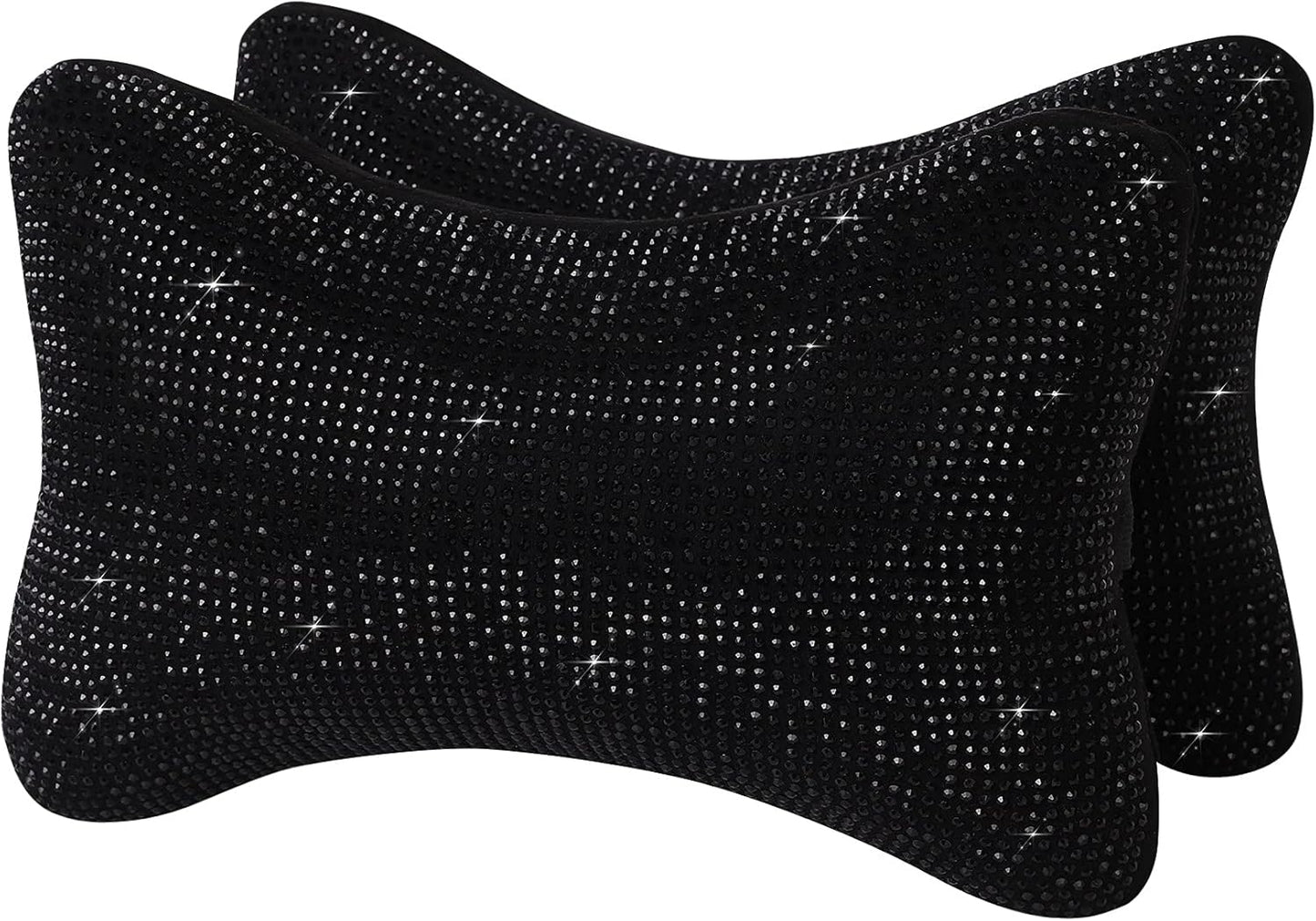 2 Almohadas Cervicales para Coche Diamantes Negros