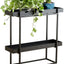 Soporte plantas 2 niveles hierro negro 29x9x28pulg