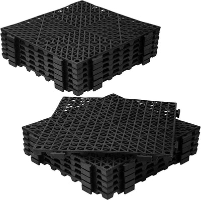 12 Pzas Baldosas Piso Drenaje 11.8" PVC No Deslizante