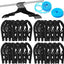 24 Perchas Viaje Plegables Antideslizantes Negras