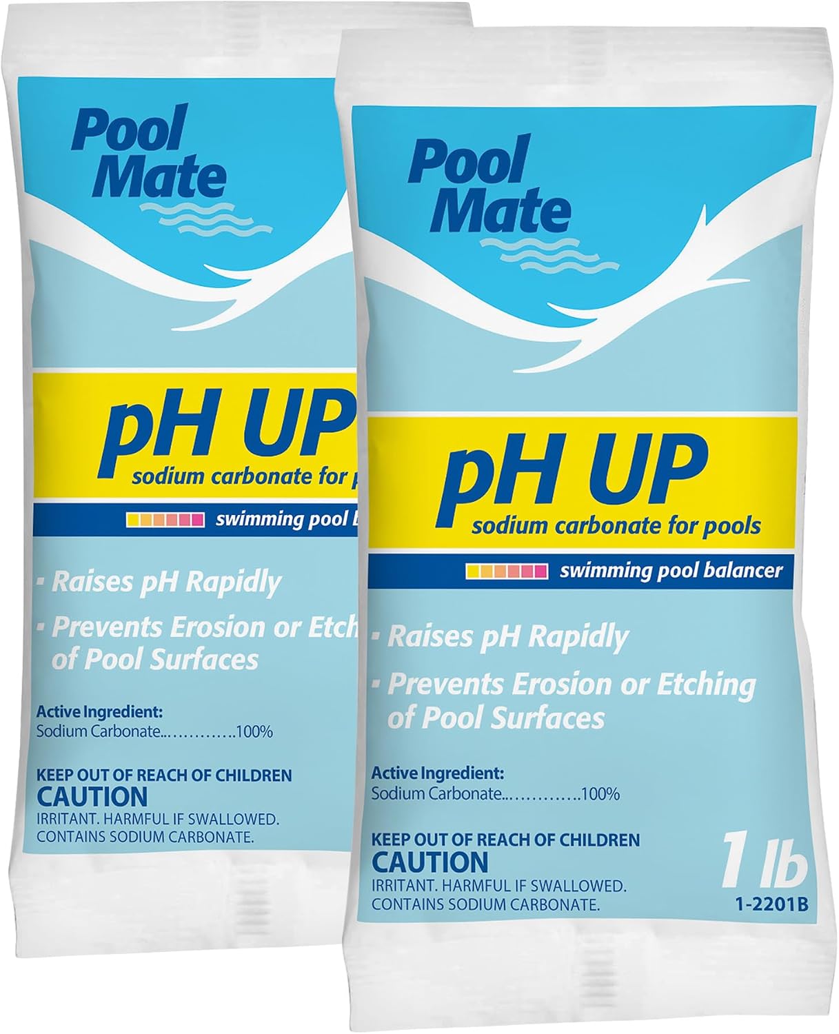 Pack 2 pH Up para piscinas 1lb 100% carbonato sodio