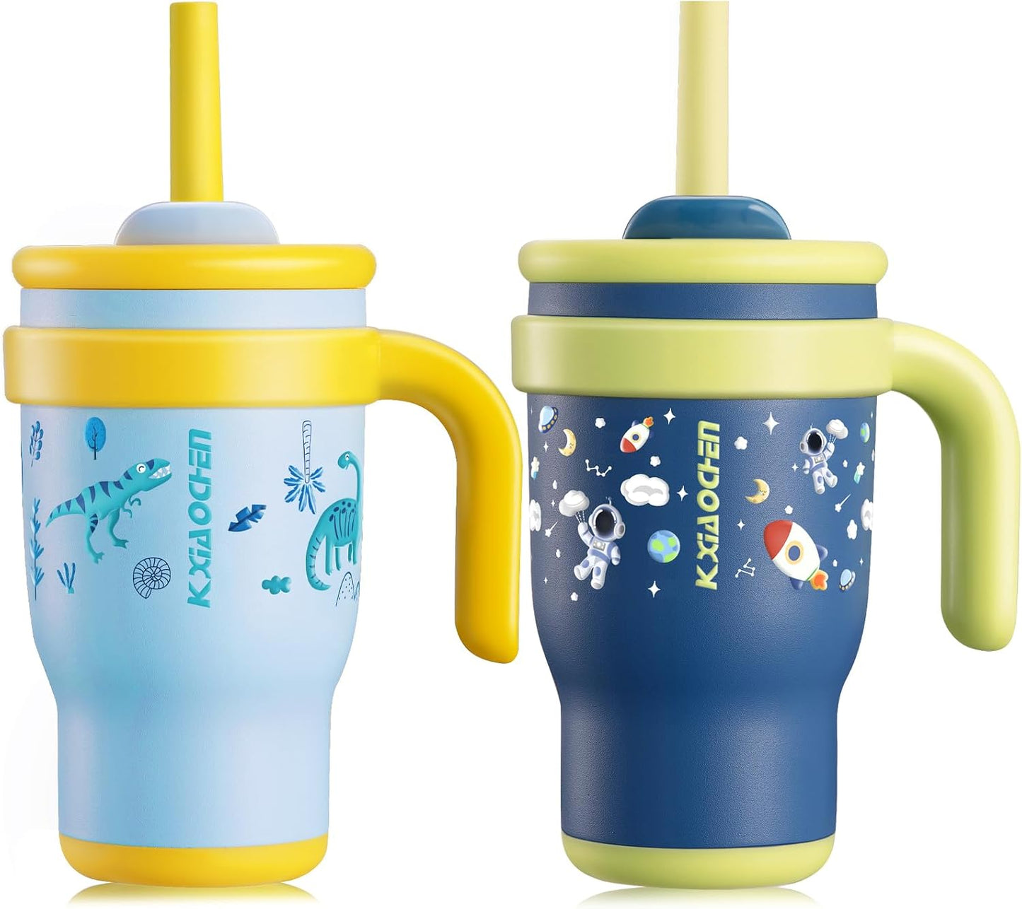 Vaso acero inox para niños con asa dinosaurio