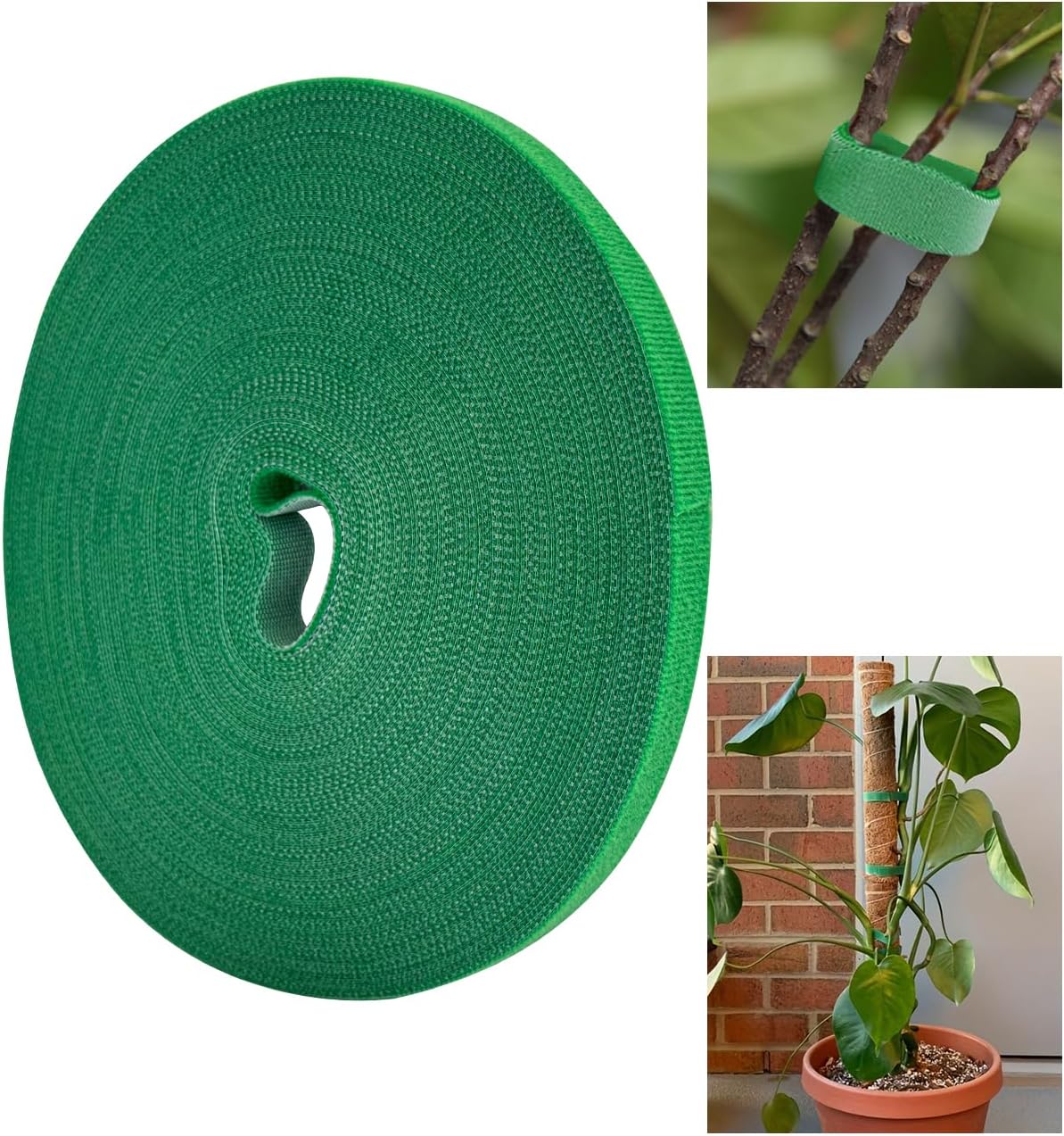 Cinta jardín 65.6ft clips reutilizables para plantas trepadoras