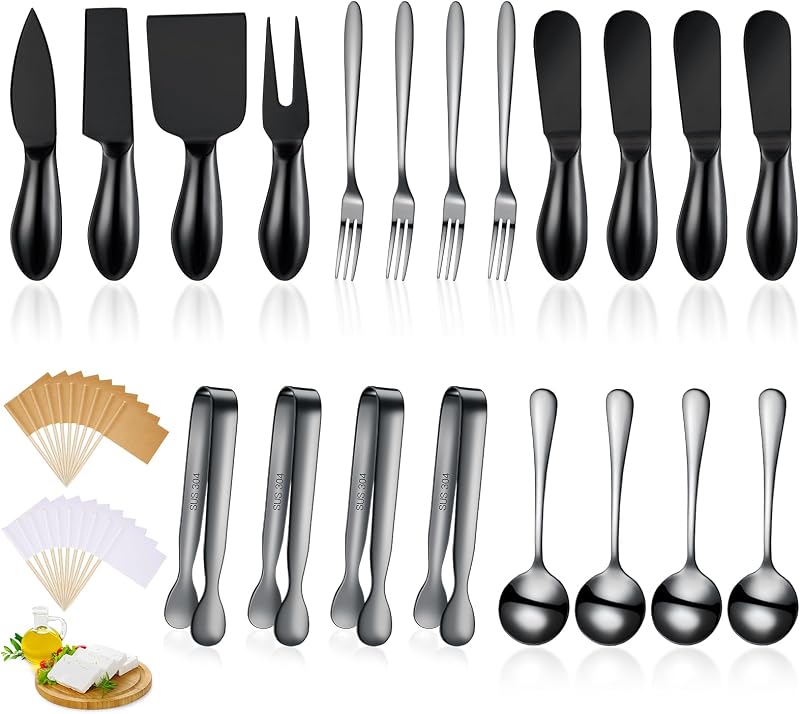 Set accesorios tabla embutidos cuchillo espardor acero inox
