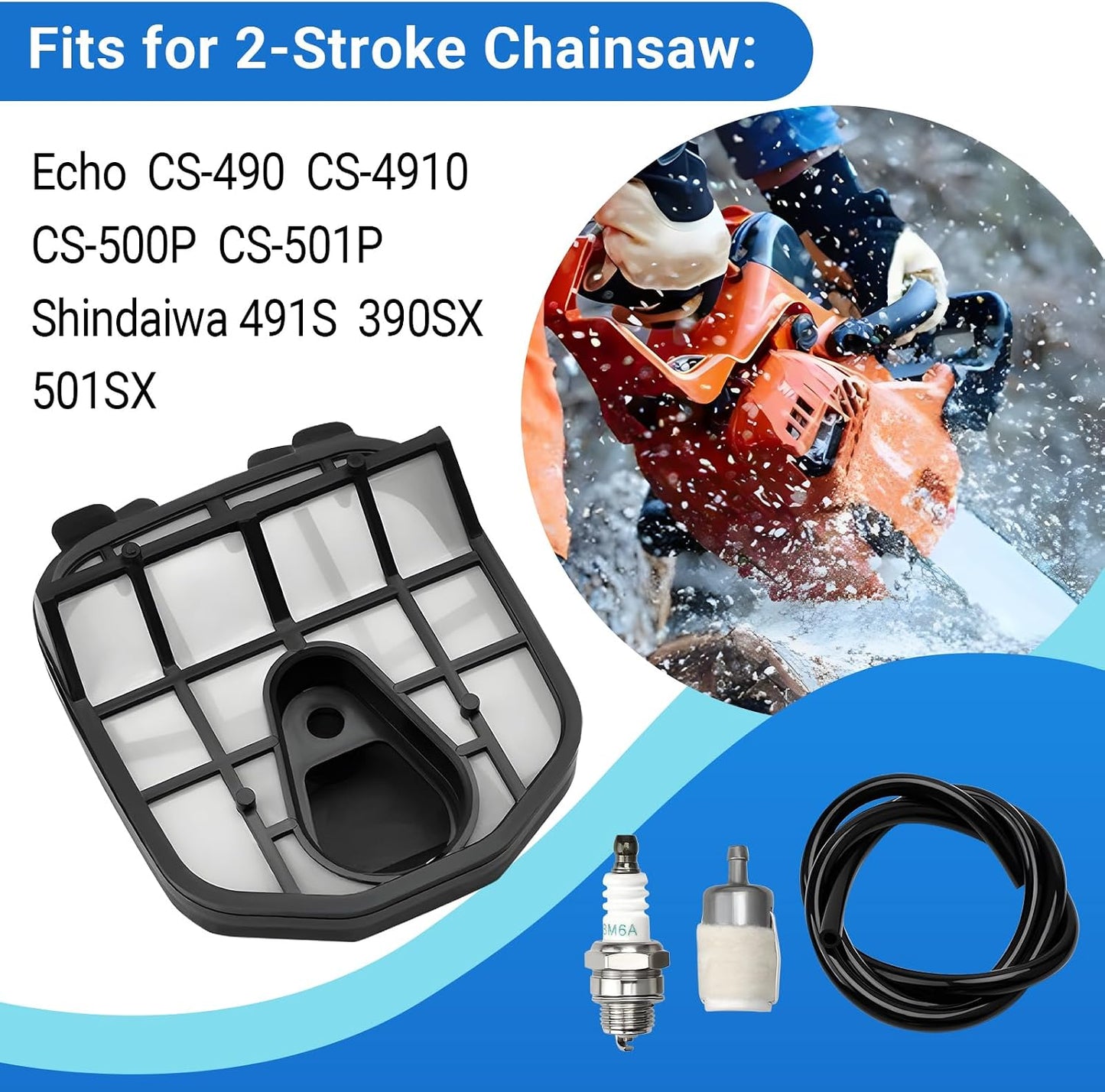 Kit filtro aire Echo CS-490 491S 390SX