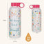 Botella vidrio esmerilado sin BPA floral rojo 17oz