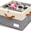 Organiz. zapatos armario plegable con cubierta 4 asas