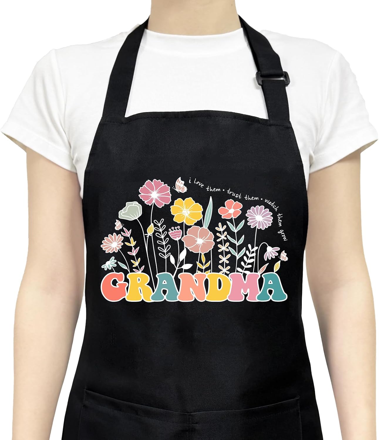 Delantal mujer floral 2 bolsillos cocina regalo navidad
