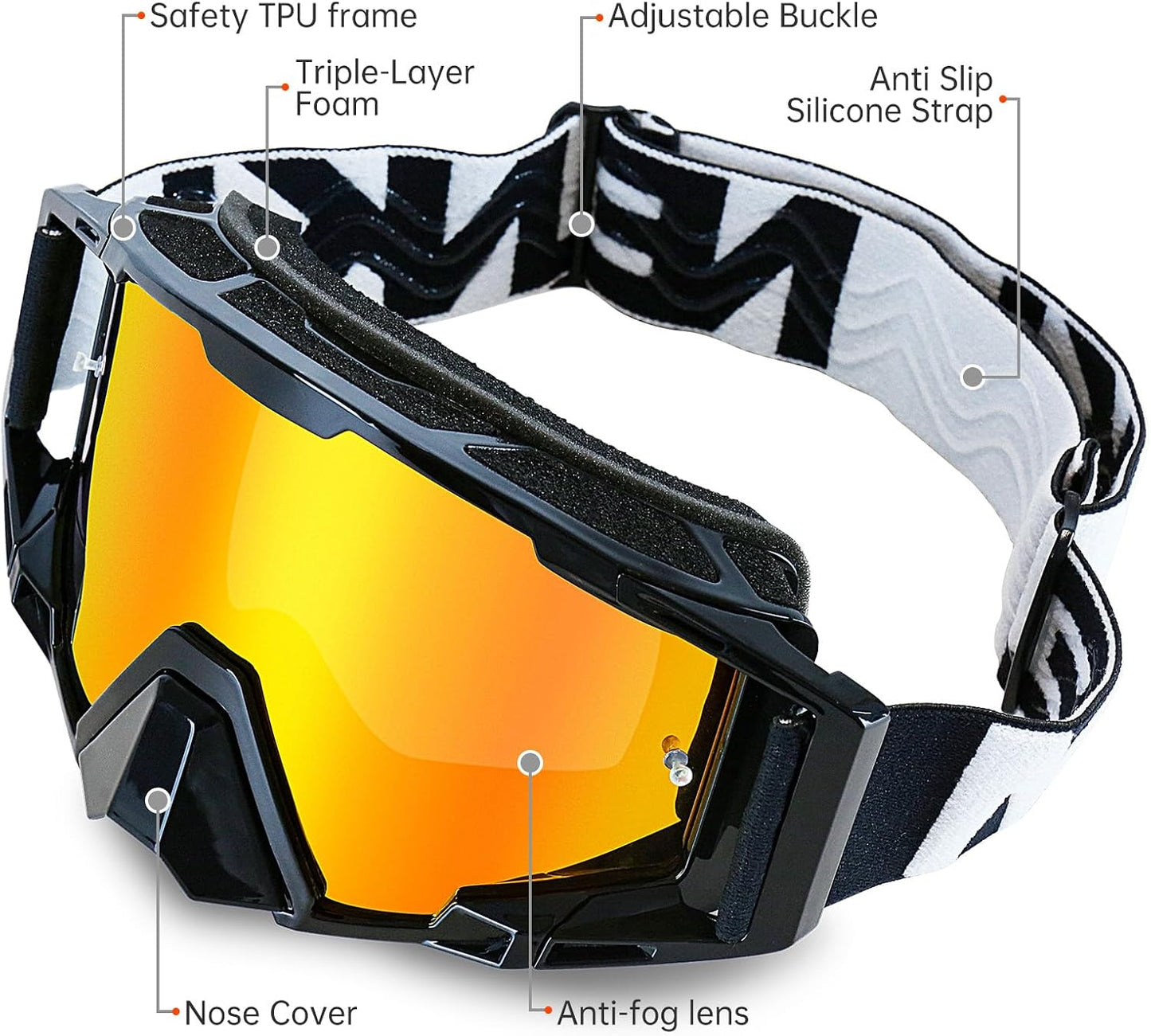 Gafas motocross con guardaventana antiempañante UV